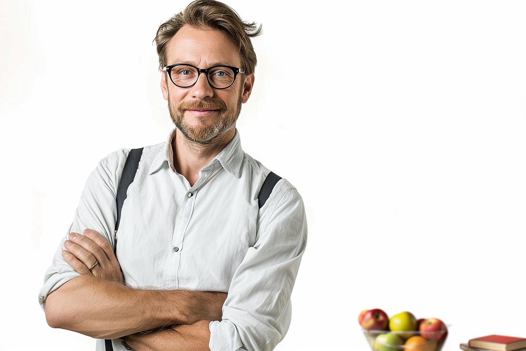 Instructor smiling in kitchen