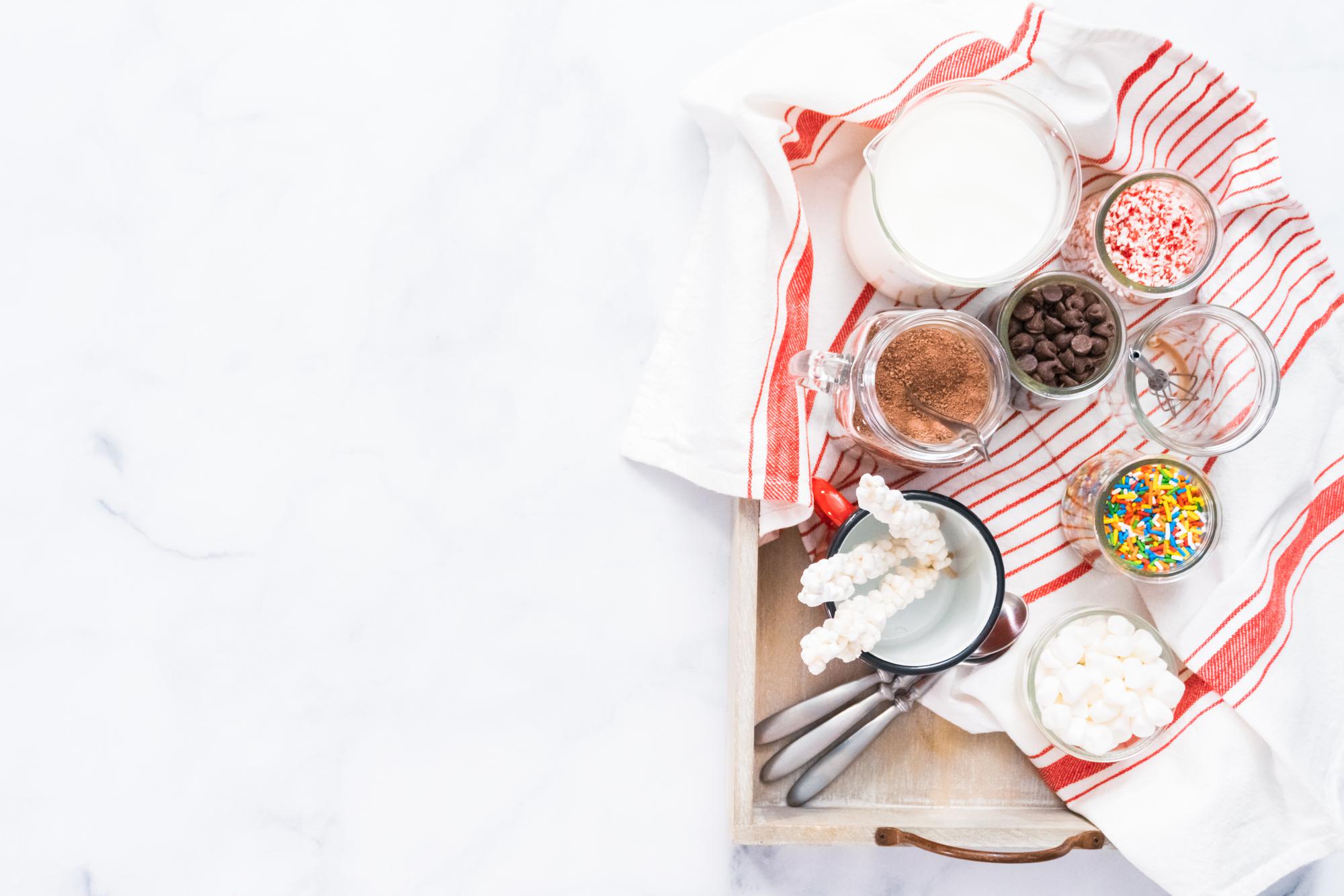 Finished desserts on rustic table